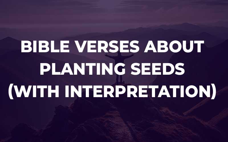 20 Bible Verses About Planting Seeds (With Commentary) - Bible Study ...