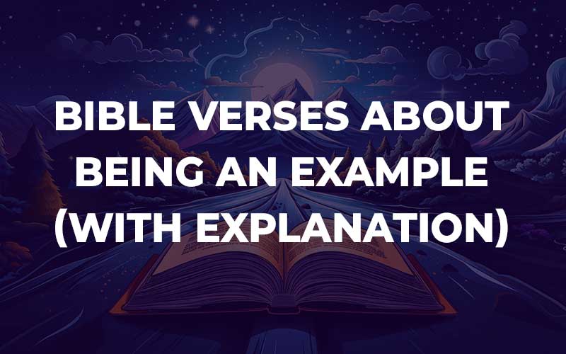 Bible Verses About Being An Example